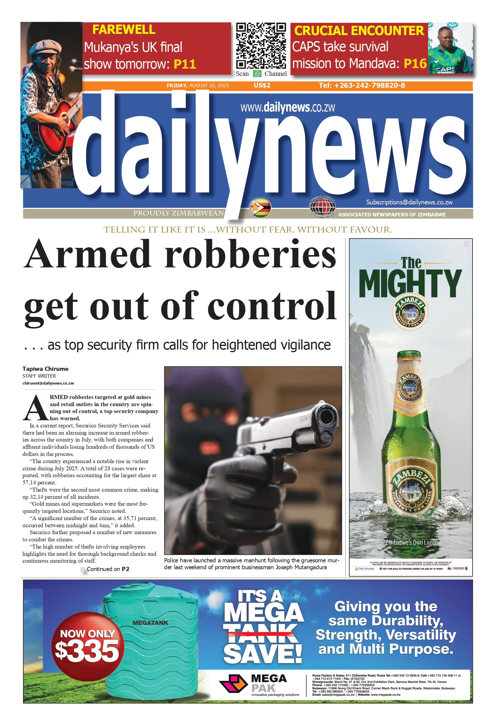 Friday 22 August 2025